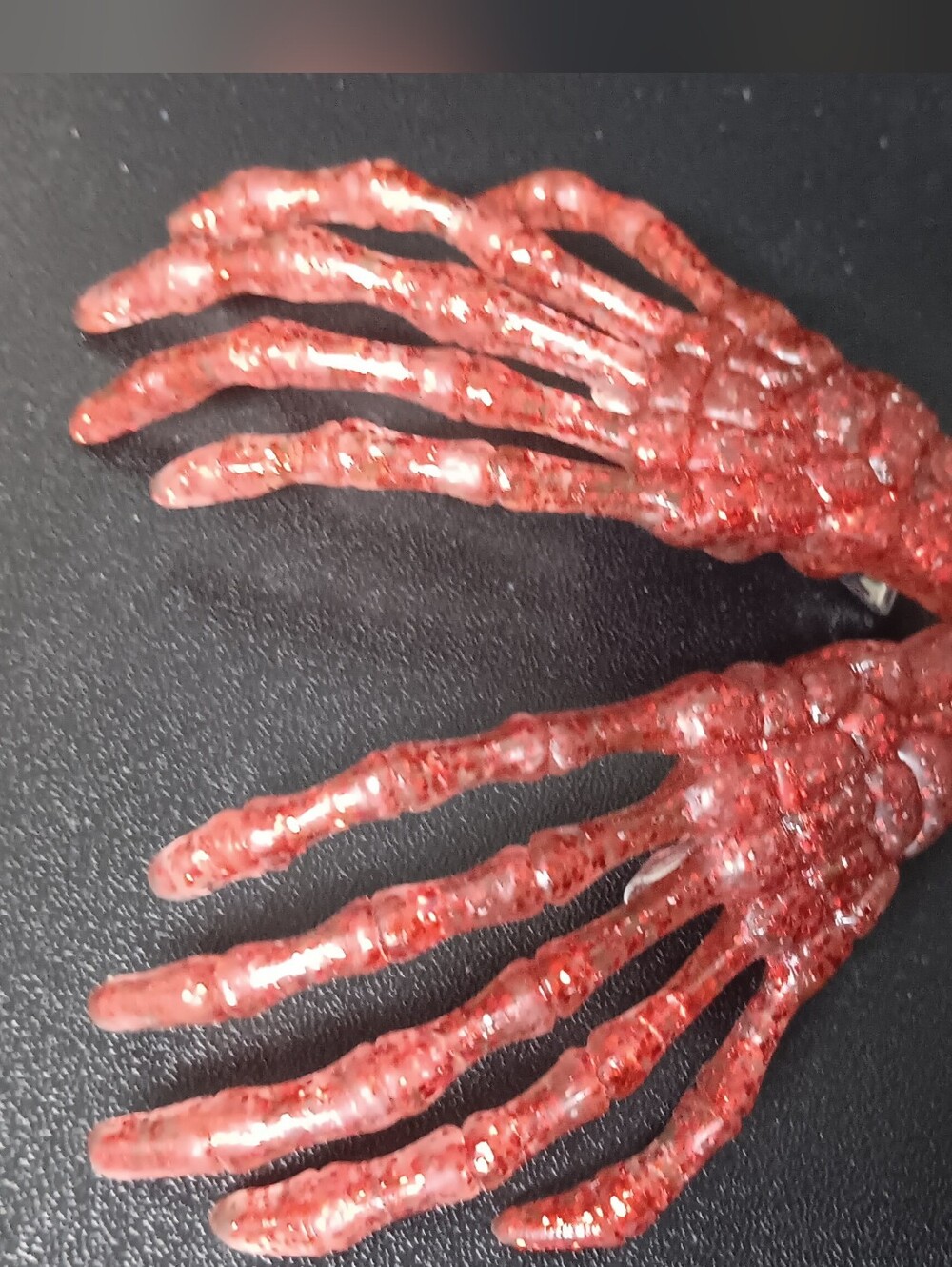 Hair Clips - Skeleton Hand Set of 2 - Picture 1 of 3